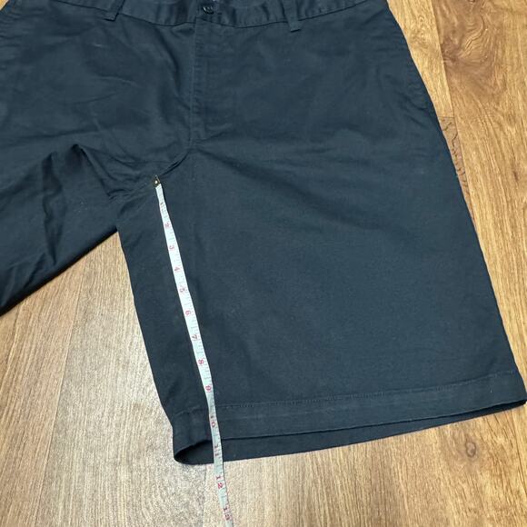 Lands End Mens Solid Black Chino Shorts Size 42 Cotton Blend 10.5" Inseam - Picture 5 of 9